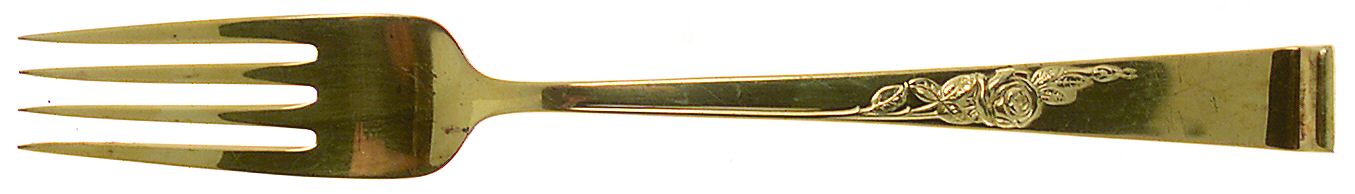 Classic Rose-Gold (Sterling, Gold Vermeil, 1954) Fork by Reed & Barton-1