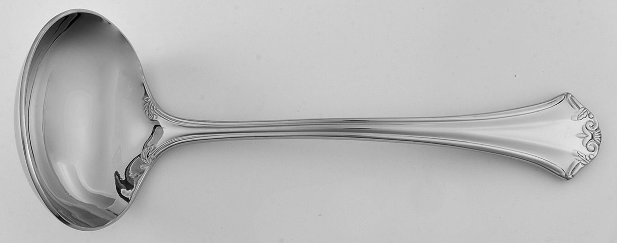 Country French (Stainless, 1984) Solid Gravy Ladle by Reed & Barton-1