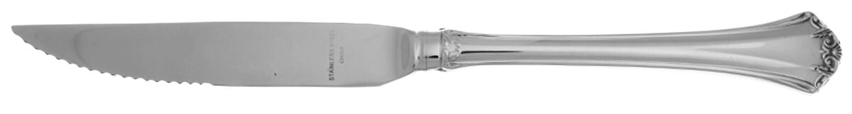 Country French (Stainless, 1984) Steak Knife Individual Hollow, Serrate HC by Reed & Barton-1