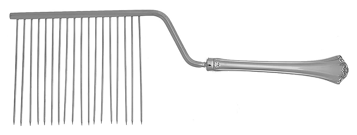 Country French (Stainless, 1984) Cake Breaker with Silverplate Prongs HC by Reed & Barton-1