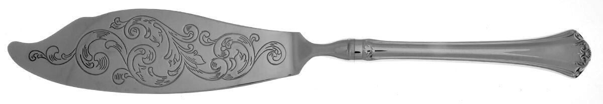 Country French (Stainless, 1984) Fish Serving Knife with Stainless Blade HC by Reed & Barton-1