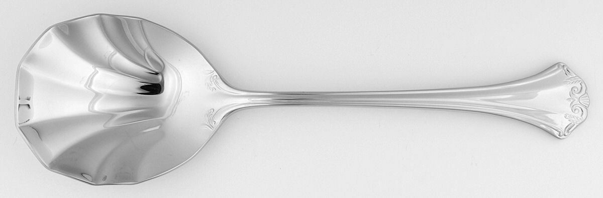 Country French (Stainless, 1984) Solid Shell Casserole Spoon by Reed & Barton-1