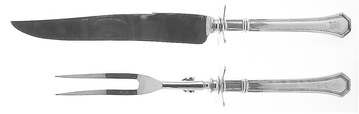 Columbia (Sterling, 1912) Small Stainless Blade 2-Piece Steak Carving Set by Reed & Barton-1