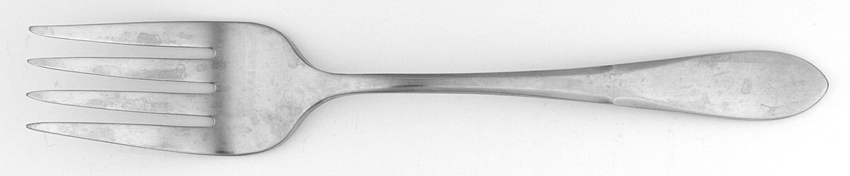 Colonial Modern Medium Solid Cold Meat Serving Fork by Reed & Barton-1