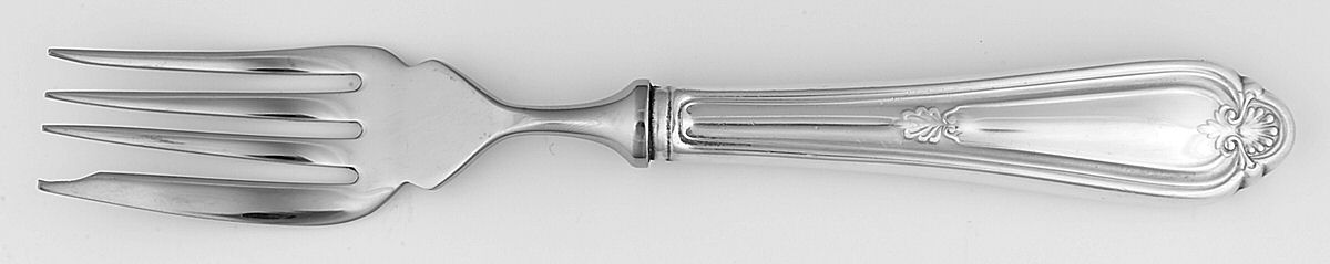 Corsican (Silverplate) Individual Hollow Fish Fork, Stainless Tines by Reed & Barton-1