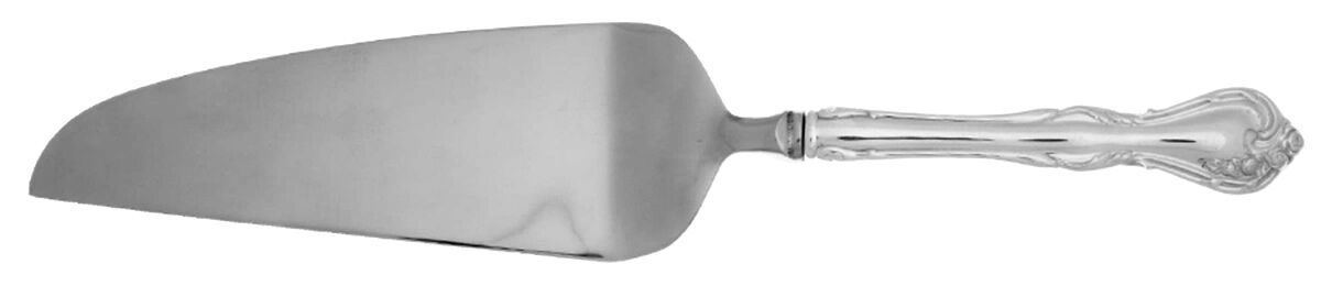 Cottage Rose (Silverplate, 1985) Pie and Cake Server with Stainless Blade HC by Reed & Barton-1
