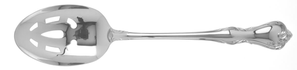 Cottage Rose (Silverplate, 1985) Pierced Tablespoon (Serving Spoon) by Reed & Barton-1