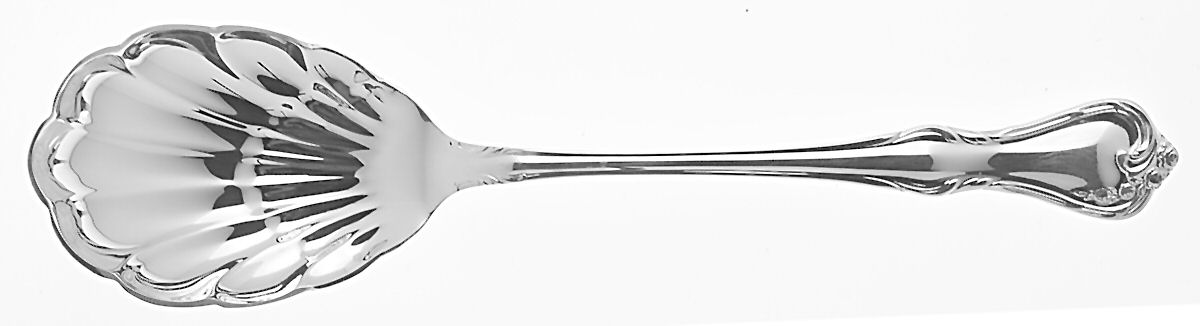 Cottage Rose (Silverplate, 1985) Sugar Shell Spoon by Reed & Barton-1
