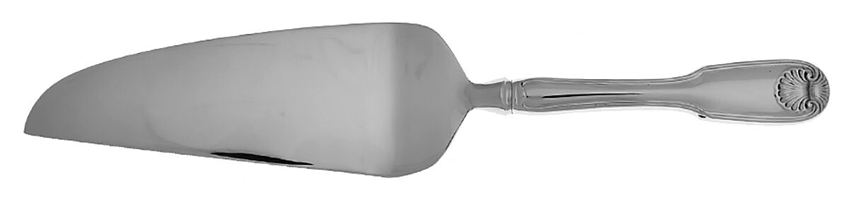 Colonial Shell (Stainless, 1961) Pie and Cake Server with Stainless Blade HC by Reed & Barton-1