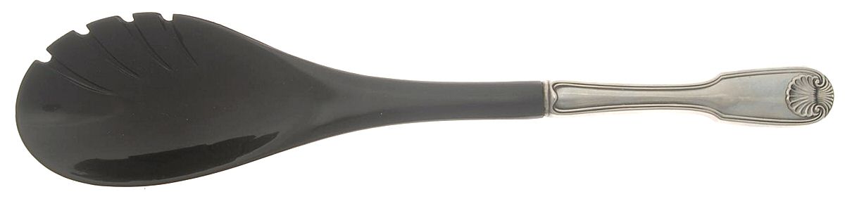 Colonial Shell (Stainless, 1961) Salad Serving Fork with Plastic Prongs by Reed & Barton-1
