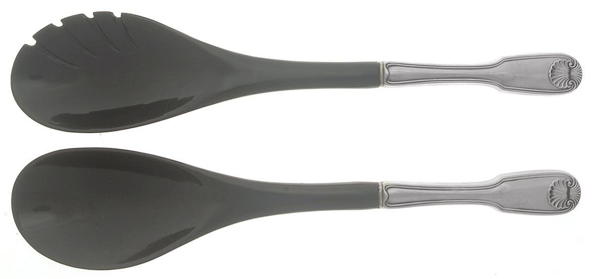 Colonial Shell (Stainless, 1961) Plastic Bowl 2-Piece Salad Set by Reed & Barton-1