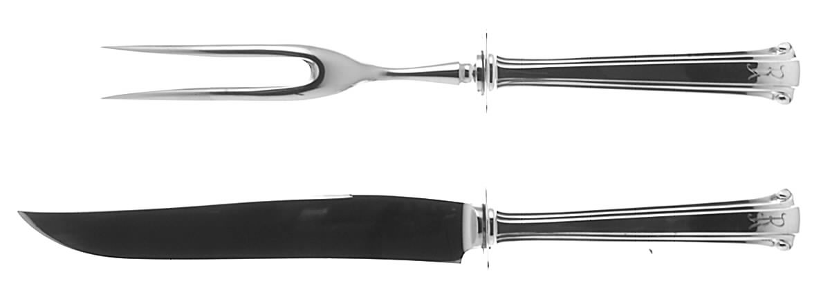 Cotillion (Sterling, 1938) Small Stainless Blade 2-Piece Steak Carving Set by Reed & Barton-1