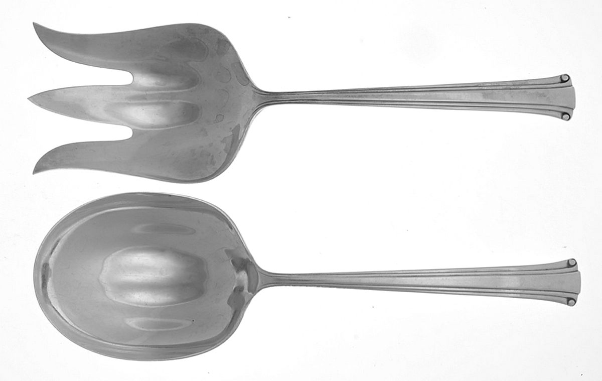 Cotillion (Sterling, 1938) (2 Pc) Solid Salad Set by Reed & Barton-1
