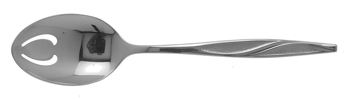 Crescendo (Stainless, Textured) Pierced Tablespoon (Serving Spoon) by Reed & Barton-1