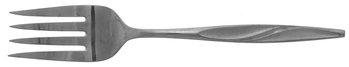 Crescendo (Stainless, Textured) Medium Solid Cold Meat Serving Fork by Reed & Barton-1