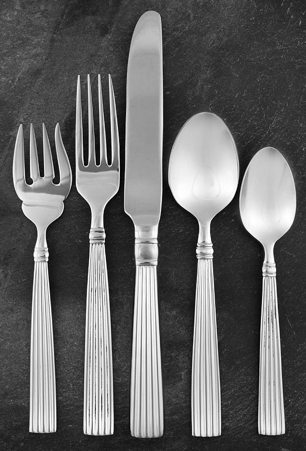 Crescendo (Stainless, Glossy) 5 Piece Place Setting by Reed & Barton-1