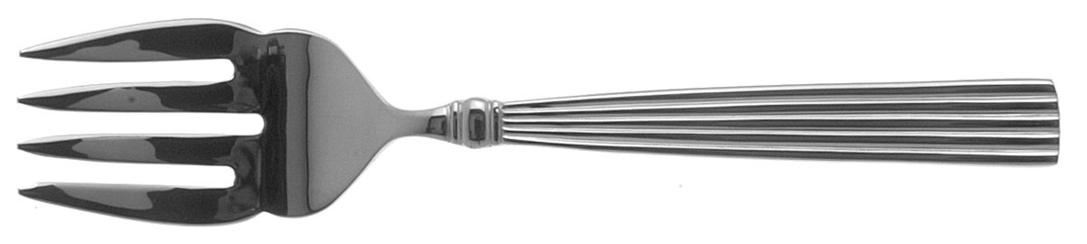 Crescendo (Stainless, Glossy) Medium Solid Cold Meat Serving Fork by Reed & Barton-1