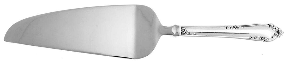 Dancing Flowers (Sterling, 1950) Pie and Cake Server with Stainless Blade HC by Reed & Barton-1