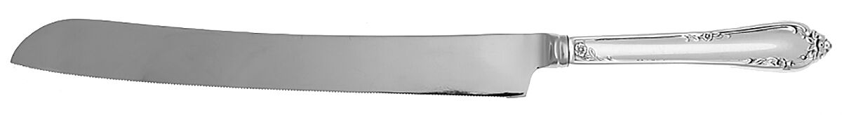 Dancing Flowers (Sterling, 1950) Wedding Cake Knife with Stainless Blade HC by Reed & Barton-1