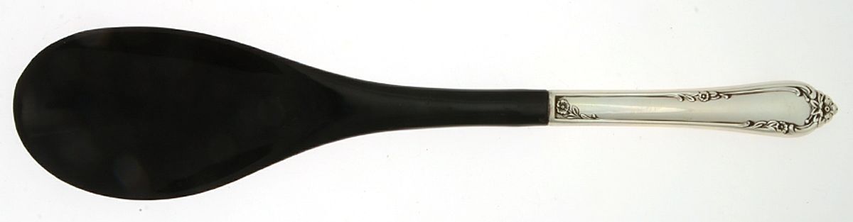 Dancing Flowers (Sterling, 1950) Salad Serving Spoon with Plastic Bowl by Reed & Barton-1