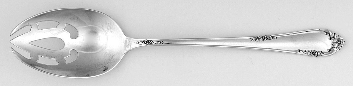 Dancing Flowers (Sterling, 1950) Pierced Tablespoon (Serving Spoon) by Reed & Barton-1