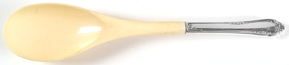 Dancing Flowers (Sterling, 1950) Salad Serving Spoon with Plastic Bowl by Reed & Barton-1