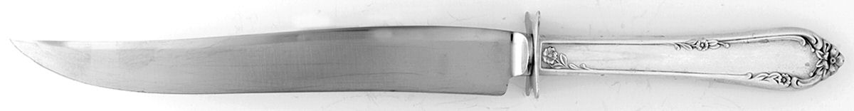 Dancing Flowers (Sterling, 1950) Large Stainless Blade Roast Carving Knife by Reed & Barton-1