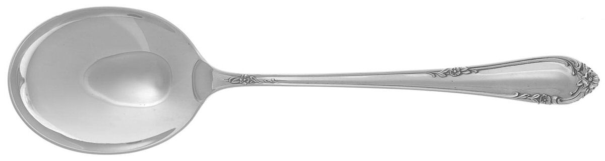 Dancing Flowers (Sterling, 1950) Round Bowl Soup Spoon (Cream Soup) by Reed & Barton-1