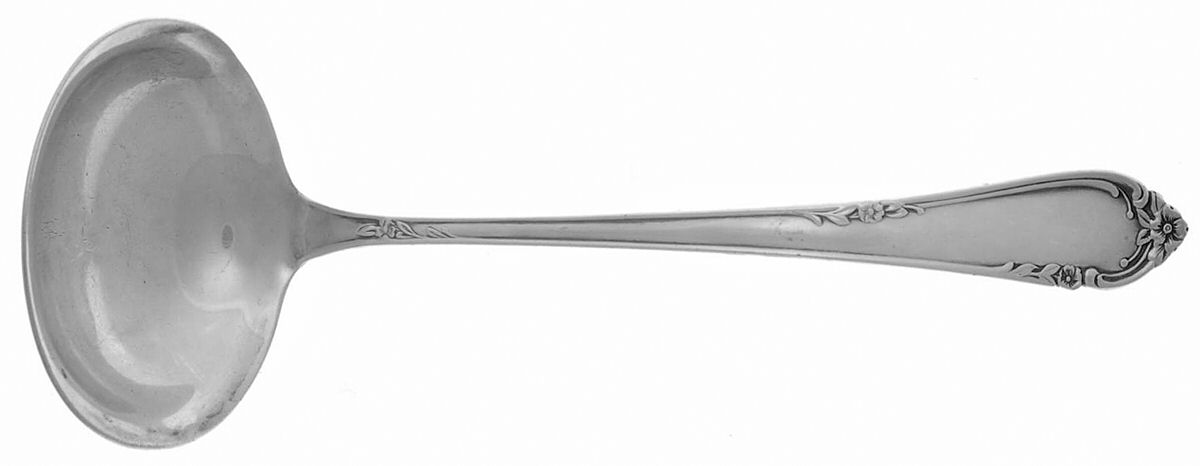 Dancing Flowers (Sterling, 1950) Solid Gravy Ladle by Reed & Barton-1