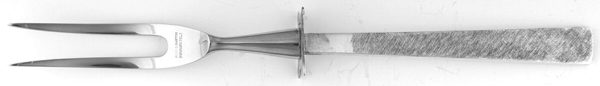 Da Vinci (Sterling, Burnished, 1967) Small Carving Fork W/Sterling Guard by Reed & Barton-1