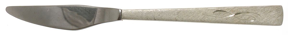 Da Vinci-Engraved (Sterling, 1967) Modern Hollow Butter Spreader (Stainless) by Reed & Barton-1