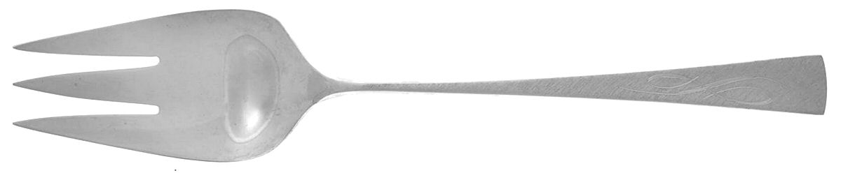 Da Vinci-Engraved (Sterling, 1967) Medium Solid Cold Meat Serving Fork by Reed & Barton-1