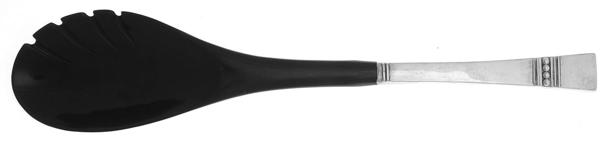 Diadem (Sterling, 1967) Salad Serving Fork with Plastic Prongs by Reed & Barton-1