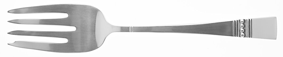 Diadem (Sterling, 1967) Medium Solid Cold Meat Serving Fork by Reed & Barton-1