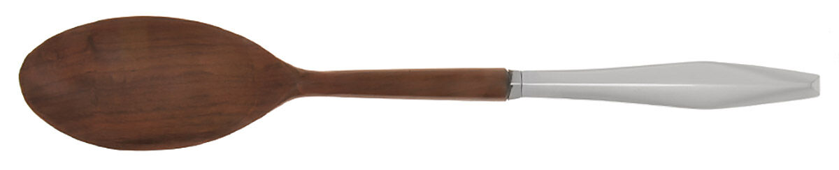 Diamond (Sterling, 1958) Salad Serving Spoon with Wooden Bowl HC by Reed & Barton-1