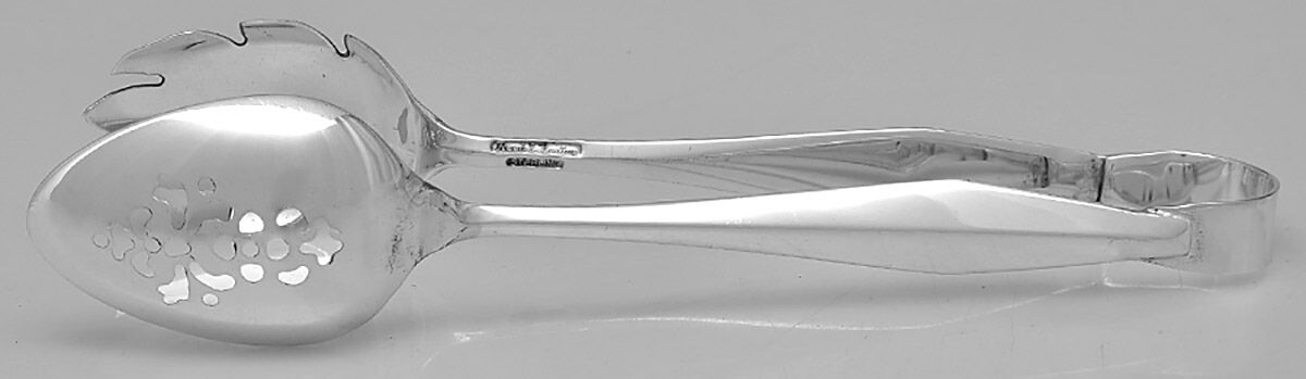 Diamond (Sterling, 1958) Ice Serving Tongs Large HC by Reed & Barton-1