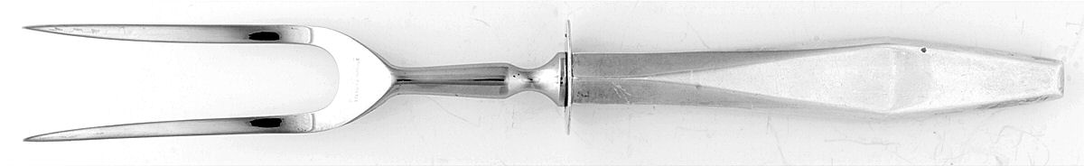 Diamond (Sterling, 1958) Large Stainless-Prong Roast Carving Fork by Reed & Barton-1