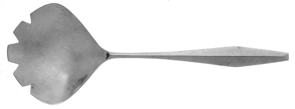 Diamond (Sterling, 1958) Solid Salad Serving Fork by Reed & Barton-1