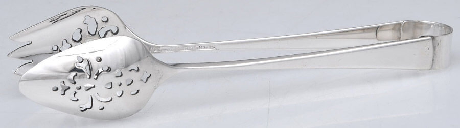 Dimension (Sterling, 1961) Ice Serving Tongs Small HC by Reed & Barton-1