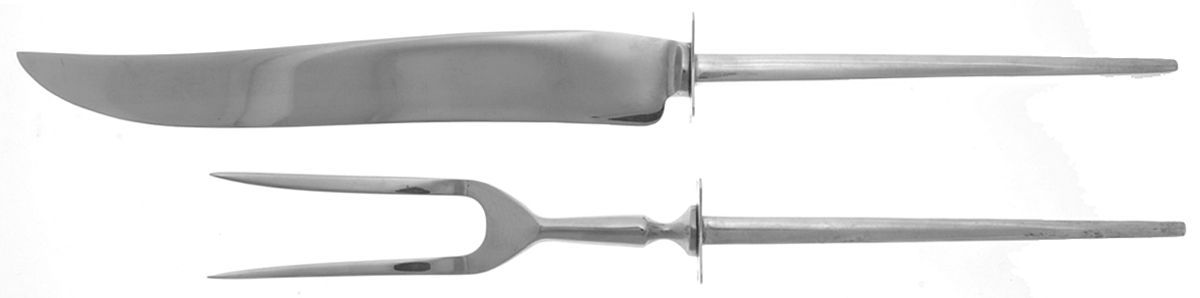 Dimension (Sterling, 1961) (2 Pc)Carving Set-Lg Stnbl/Roast w/Sterling Guard by Reed & Barton-1