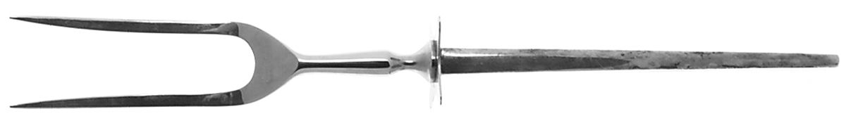 Dimension (Sterling, 1961) Small Carving Fork W/Sterling Guard by Reed & Barton-1