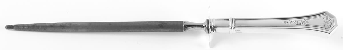 Dorothy Quincy (Sterling, 1912) Large Roast Steel Rod Knife Sharpener by Reed & Barton-1