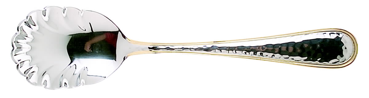 Dorado (Stainless, Gold Accent) Sugar Shell Spoon by Reed & Barton-1