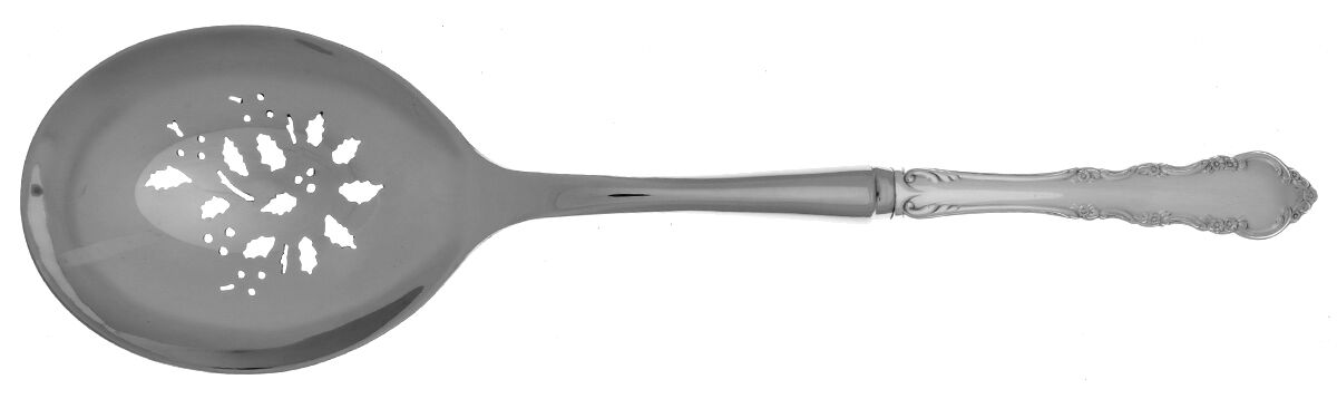 Dresden Rose (Silverplate, 1953) Holiday Casserole Spoon-Stainless Bowl HC by Reed & Barton-1
