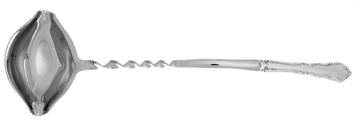 Dresden Rose (Silverplate, 1953) Punch Ladle with Stainless Bowl HC by Reed & Barton-1