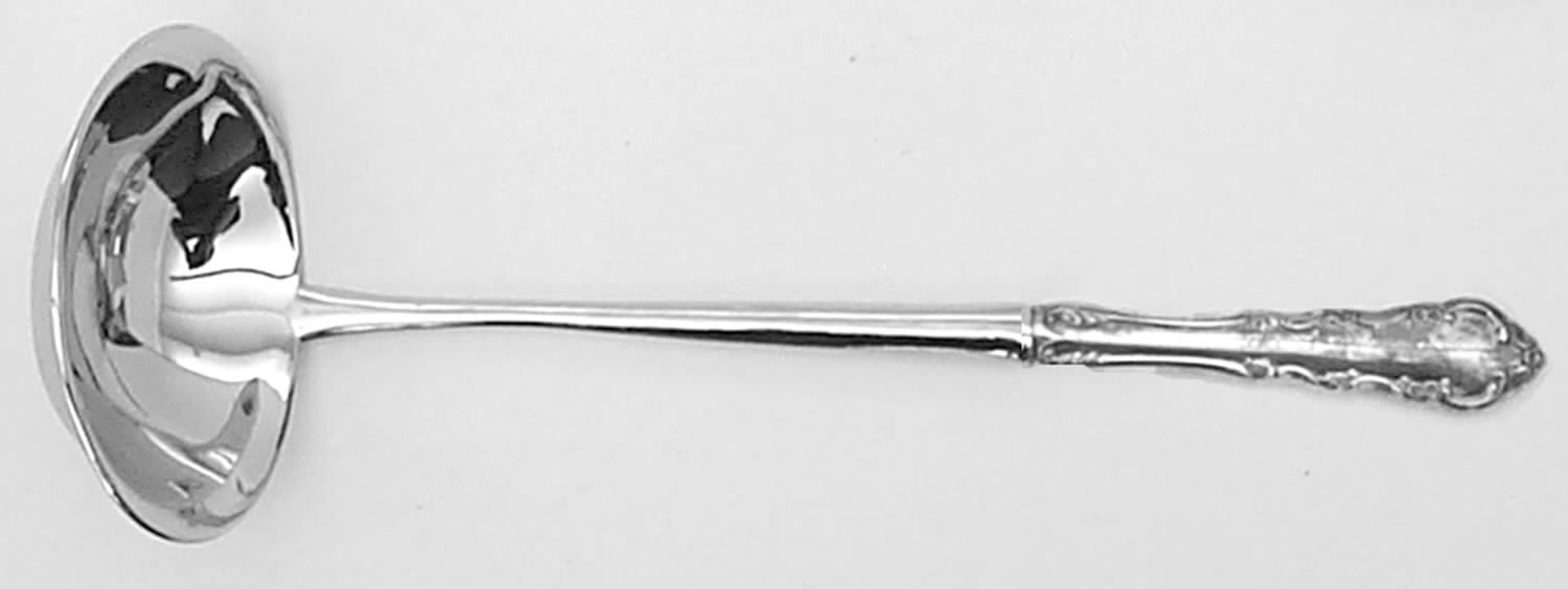 Dresden Rose (Silverplate, 1953) Soup Ladle with Stainless Bowl HC by Reed & Barton-1