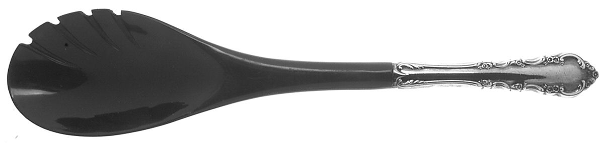 Dresden Rose (Silverplate, 1953) Salad Serving Fork with Plastic Prongs by Reed & Barton-1