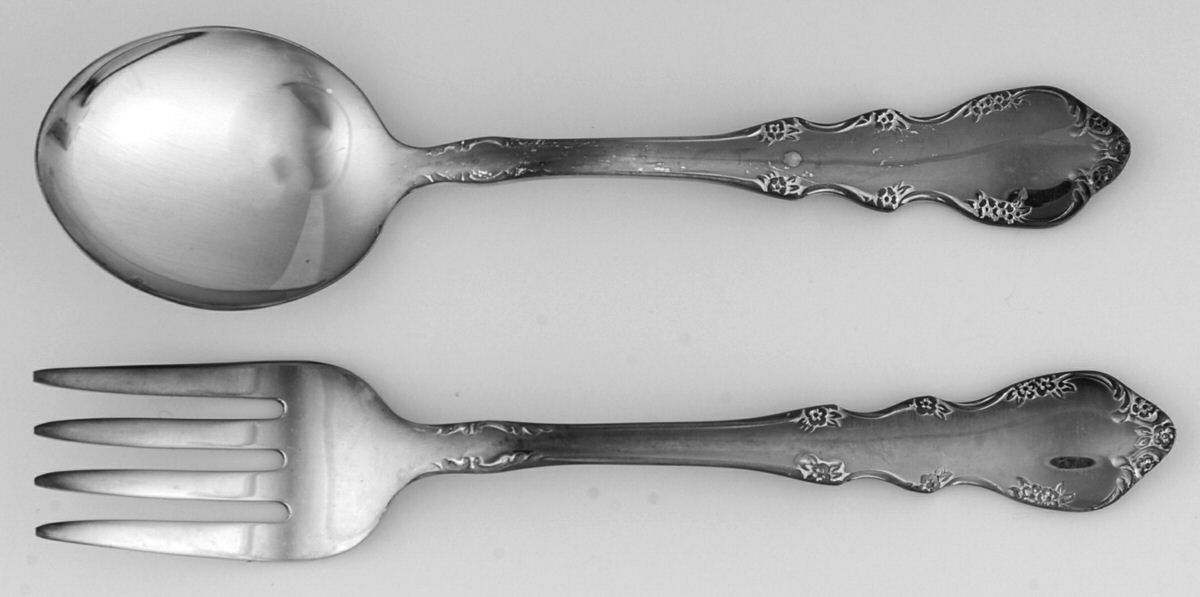 Dresden Rose (Silverplate, 1953) 2 Pc Baby Set (BF, BS) by Reed & Barton-1