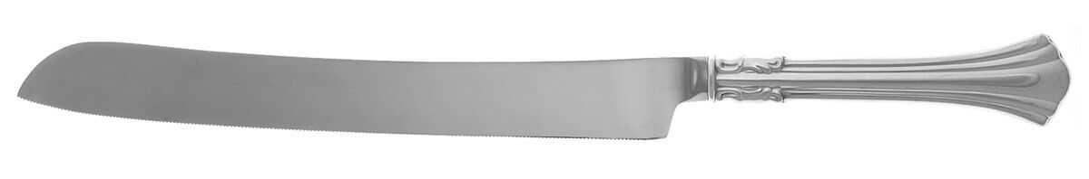 Eighteenth Century (Sterling, 1971, Newer) Wedding Cake Knife with Stainless Blade HC by Reed & Barton-1