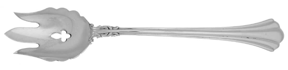 Eighteenth Century (Sterling, 1971, Newer) Vegetable Serving Fork Solid  HC by Reed & Barton-1